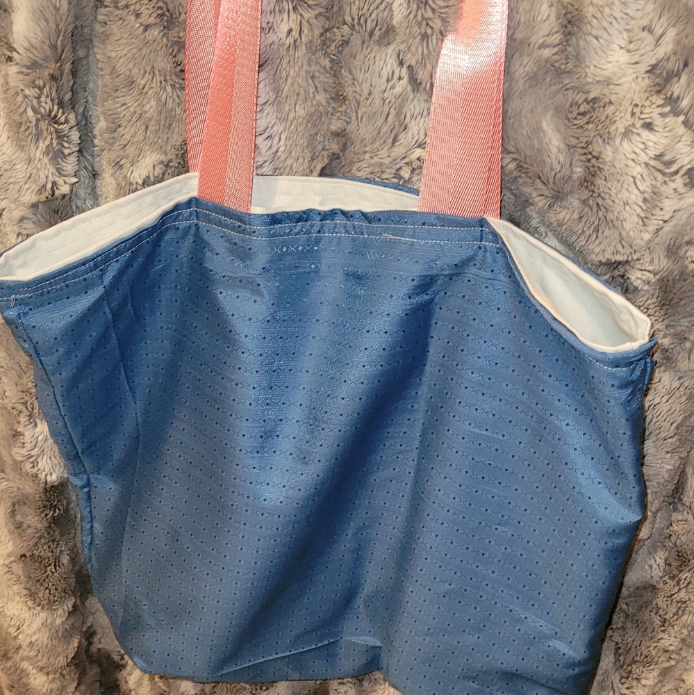 Classic Blue Handmade reversable tote bag